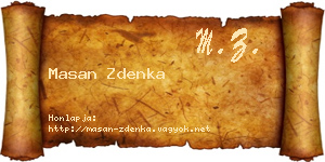 Masan Zdenka névjegykártya